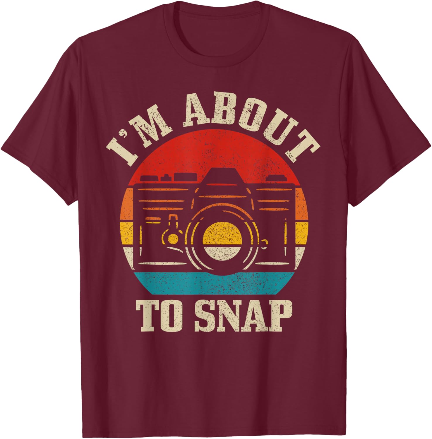 Photographer Gift Camera Saying Funny Vintage Photography T-Shirt - T-Shirt | Maroon
