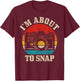 Photographer Gift Camera Saying Funny Vintage Photography T-Shirt - T-Shirt | Maroon