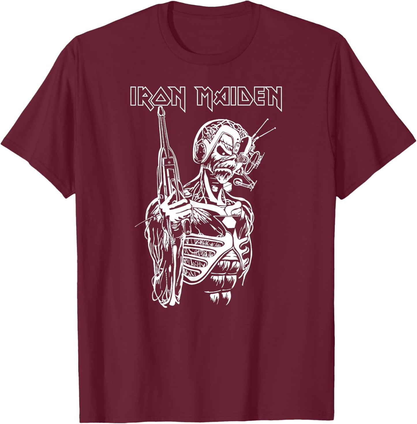 Iron Maiden - Somewhere in Time One Color T-Shirt - T-Shirt | Maroon