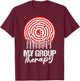 Gun Owner Group Therapy Shirt Funny Shooting Range Target T-Shirt - T-Shirt | Maroon
