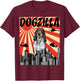 Funny Retro Japanese Dogzilla Bluetick Coonhound T-Shirt - T-Shirt | Maroon