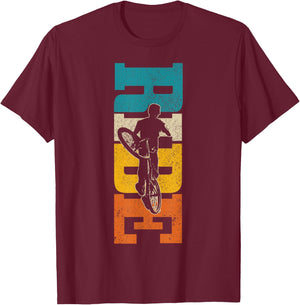 Mountain Bike MTB Ride Downhill Vintage Mountain Biker T-Shirt - T-Shirt | Maroon