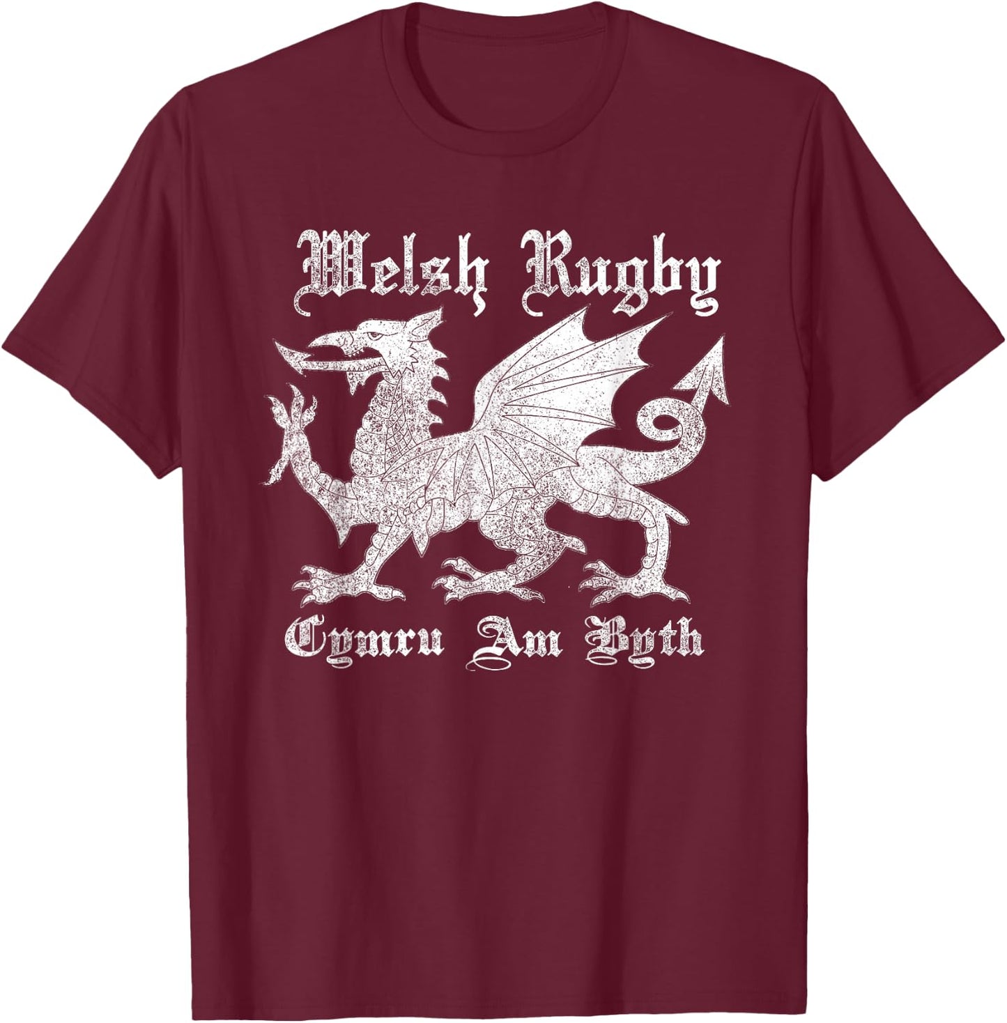 Vintage Welsh Rugby Shirt or Gift | Wales Rugby Football Top T-Shirt - T-Shirt | Maroon
