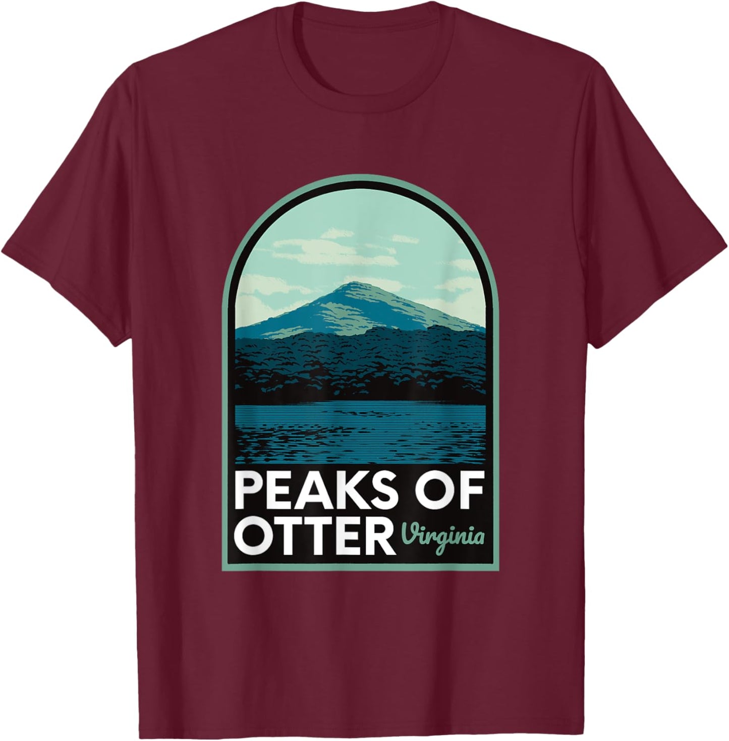 Peaks of Otter Virginia T-Shirt - T-Shirt | Maroon