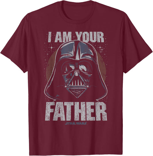Star Wars Darth Vader I Am Your Father Dark Portrait Disney+ T-Shirt - T-Shirt | Maroon