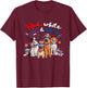 Funny Patriotic Dog Red White and Woof 4th of July Men T-Shirt - T-Shirt | Maroon