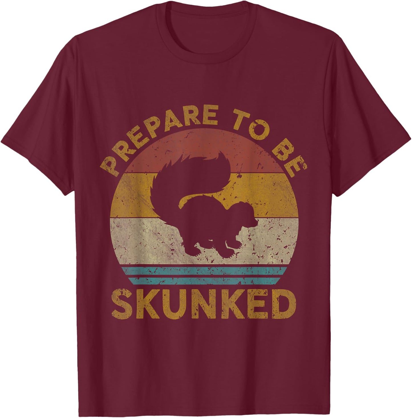 Prepare To Be Skunked Cribbage Lovers Vintage Cribbage Game T-Shirt - T-Shirt | Maroon