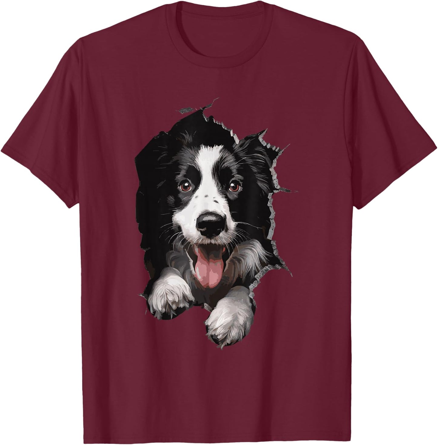Border Collie T-Shirt - T-Shirt | Maroon