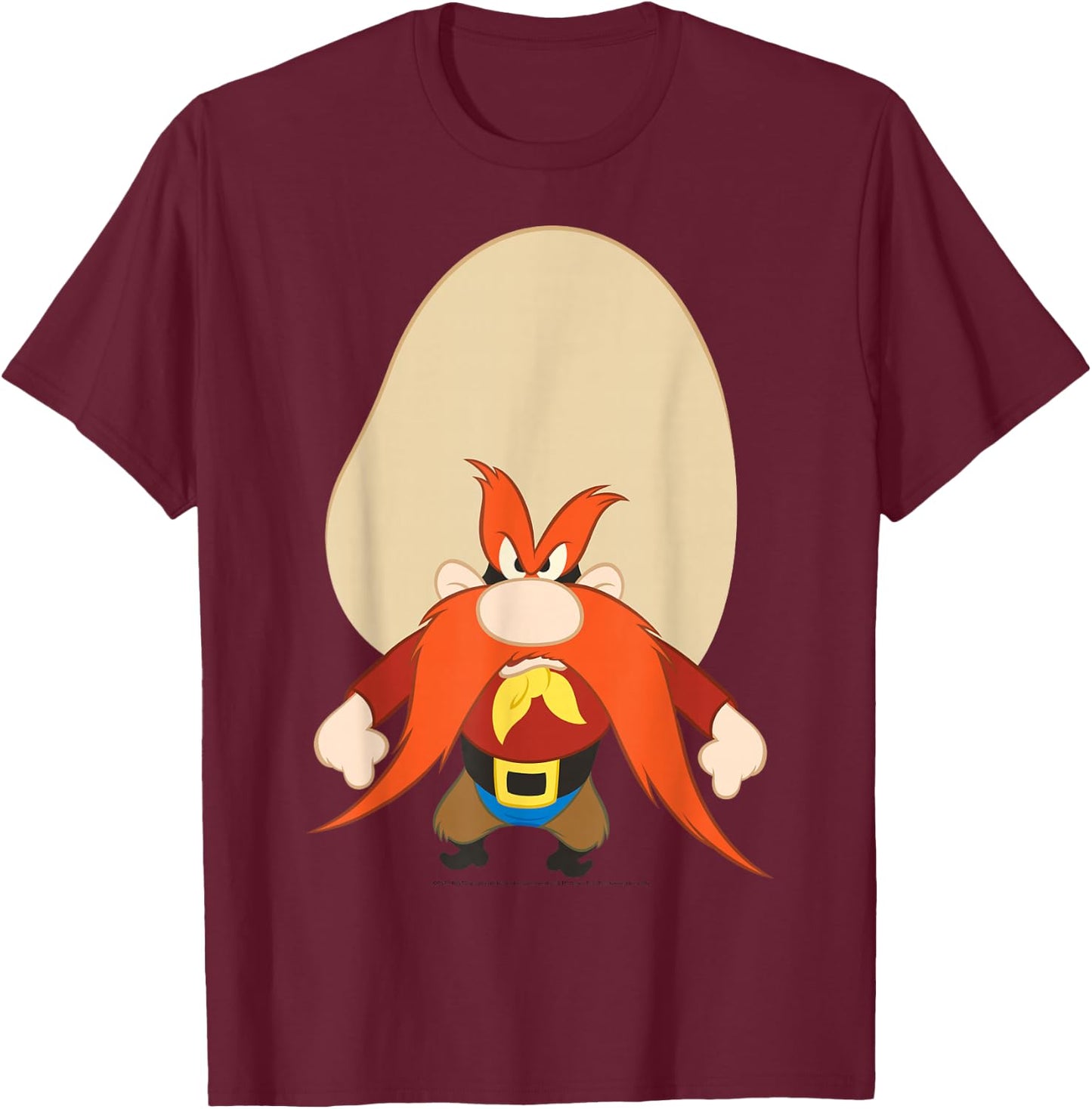 Looney Tunes Yosemite Sam Angry Portrait T-Shirt - T-Shirt | Maroon