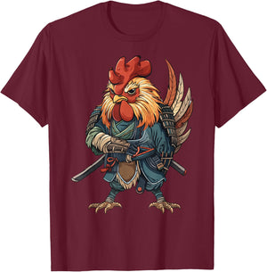 Samurai Chicken T-Shirt - T-Shirt | Maroon