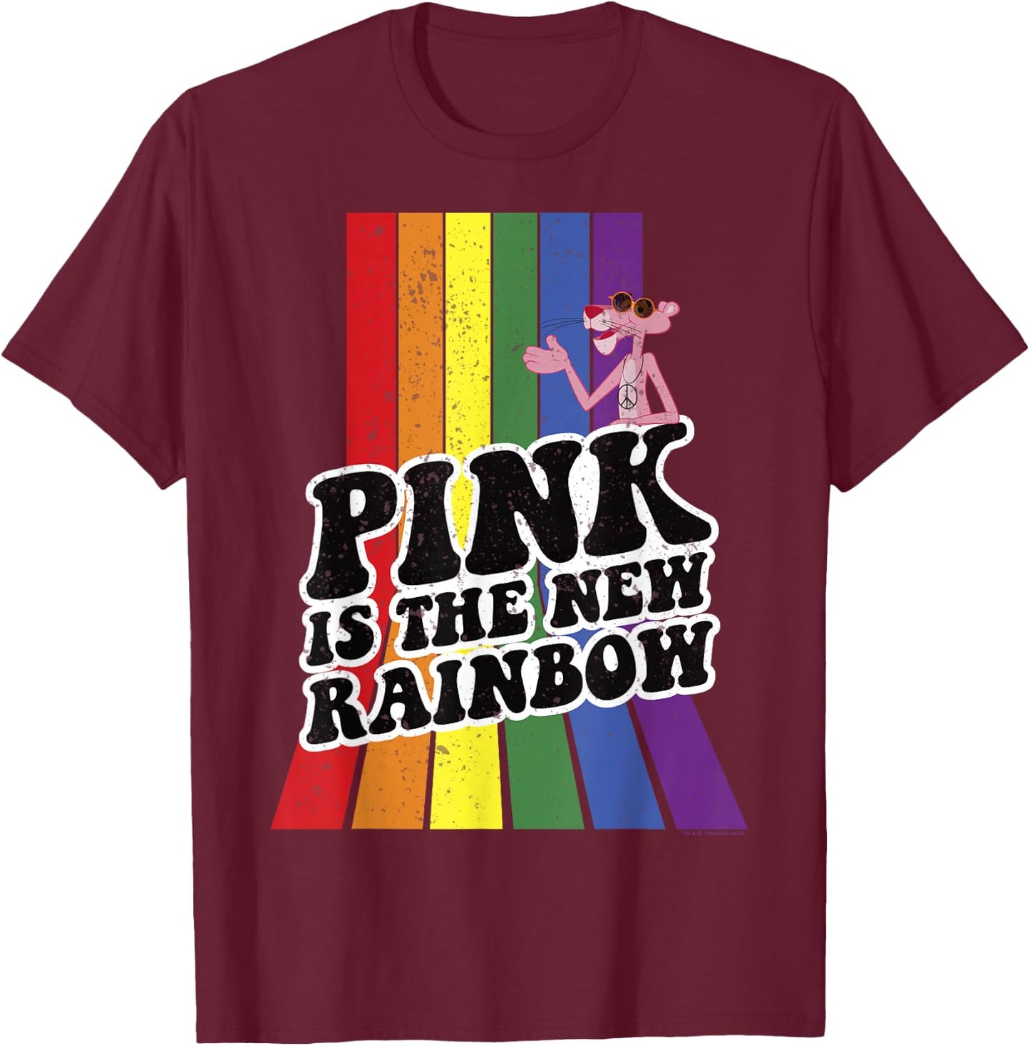 The Pink Panther Pink Is The New Rainbow T-Shirt - T-Shirt | Maroon