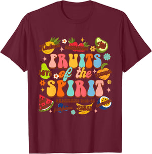 Kids Christian Jesus God Religious Baby Fruits Of The Spirit T-Shirt - T-Shirt | Maroon