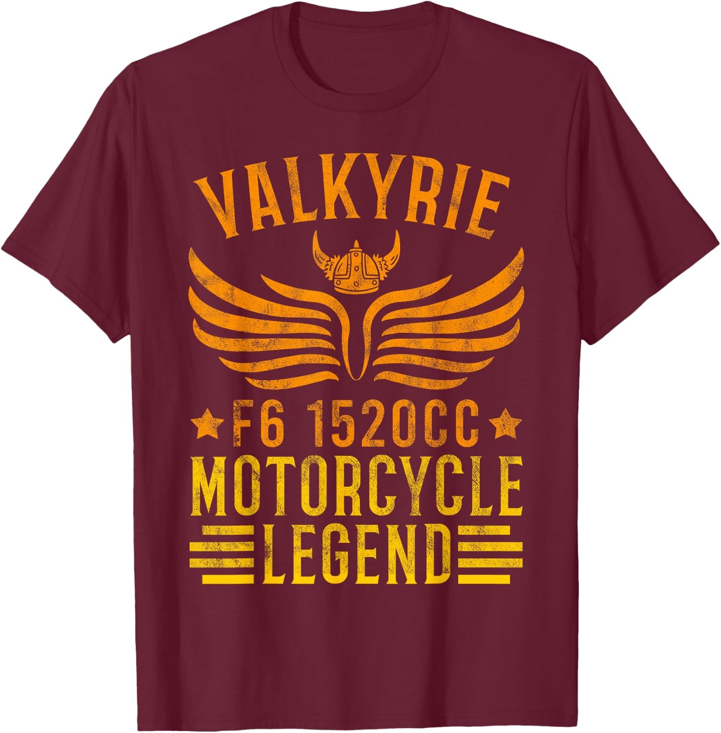 Vintage Valkyrie Motorcycle F6 1520cc Biker Mechanic Gift T-Shirt - T-Shirt | Maroon