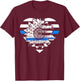 Thin Blue Line Sunflower Law Enforcement Police Officer Cop T-Shirt - T-Shirt | Maroon