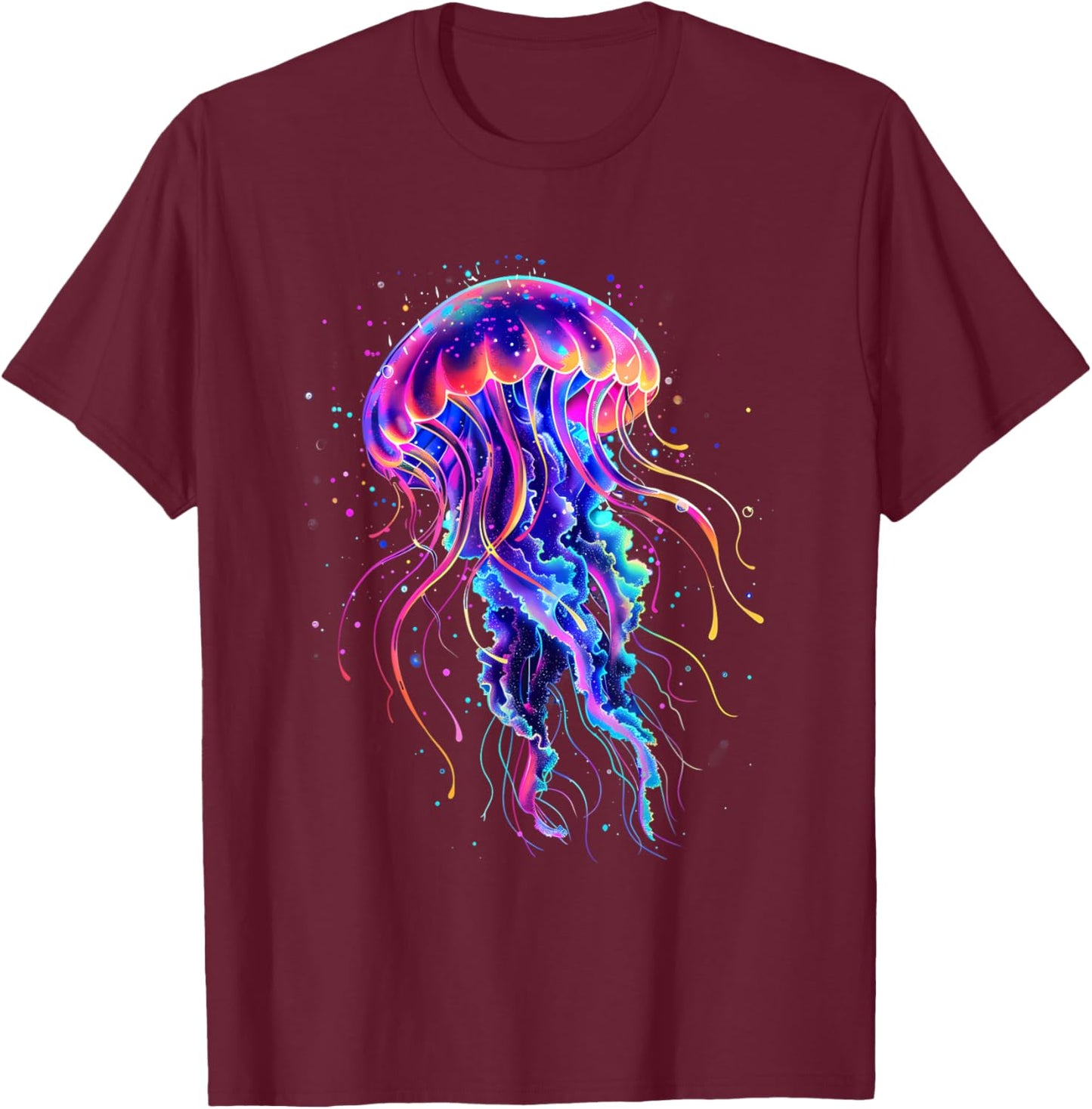 Sea Ocean Jellyfish Marine Mammal Ocean Sea Animal Jellyfish T-Shirt - T-Shirt | Maroon