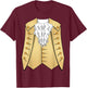 Colonial 18th Century Historic America Aristocrat Costume T-Shirt - T-Shirt | Maroon