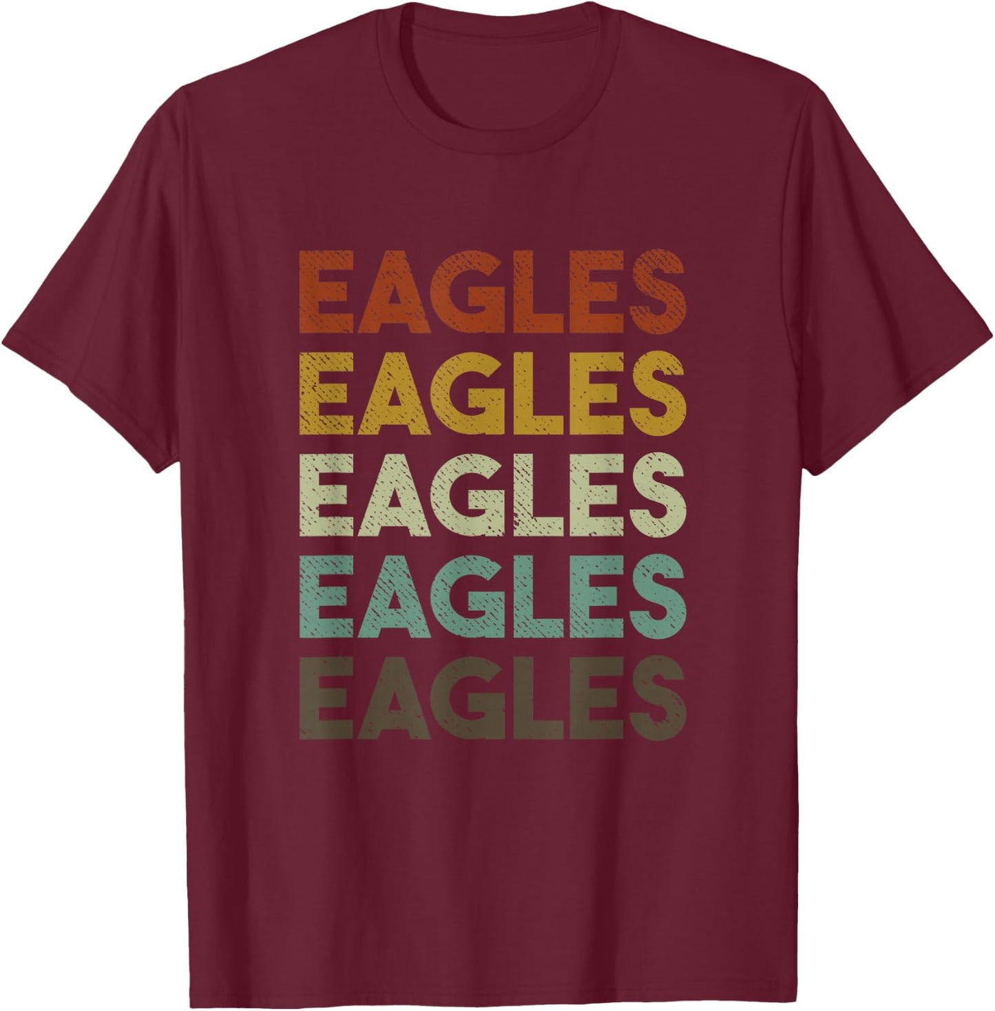 Retro Eagles Vintage 80s Style T-Shirt - T-Shirt | Maroon