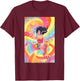 DC Comics Pride Wonder Woman Rainbow Retro T-Shirt - T-Shirt | Maroon