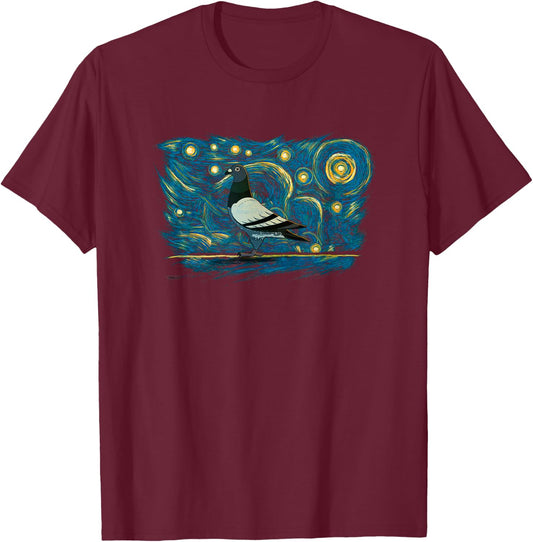 Retro Vintage Style Pigeon T-Shirt - T-Shirt | Maroon