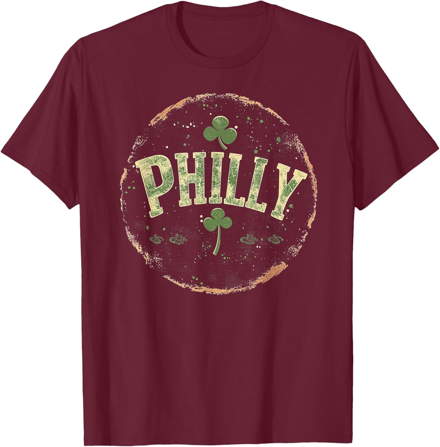 Philly Philadelphia - Irish St. Patrick's Day Saint Paddy's T-Shirt - T-Shirt | Maroon