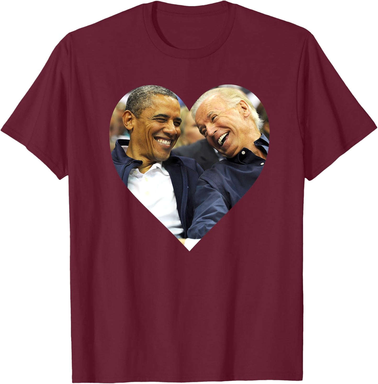 Joe Biden and Barack Obama T-Shirt - T-Shirt | Maroon