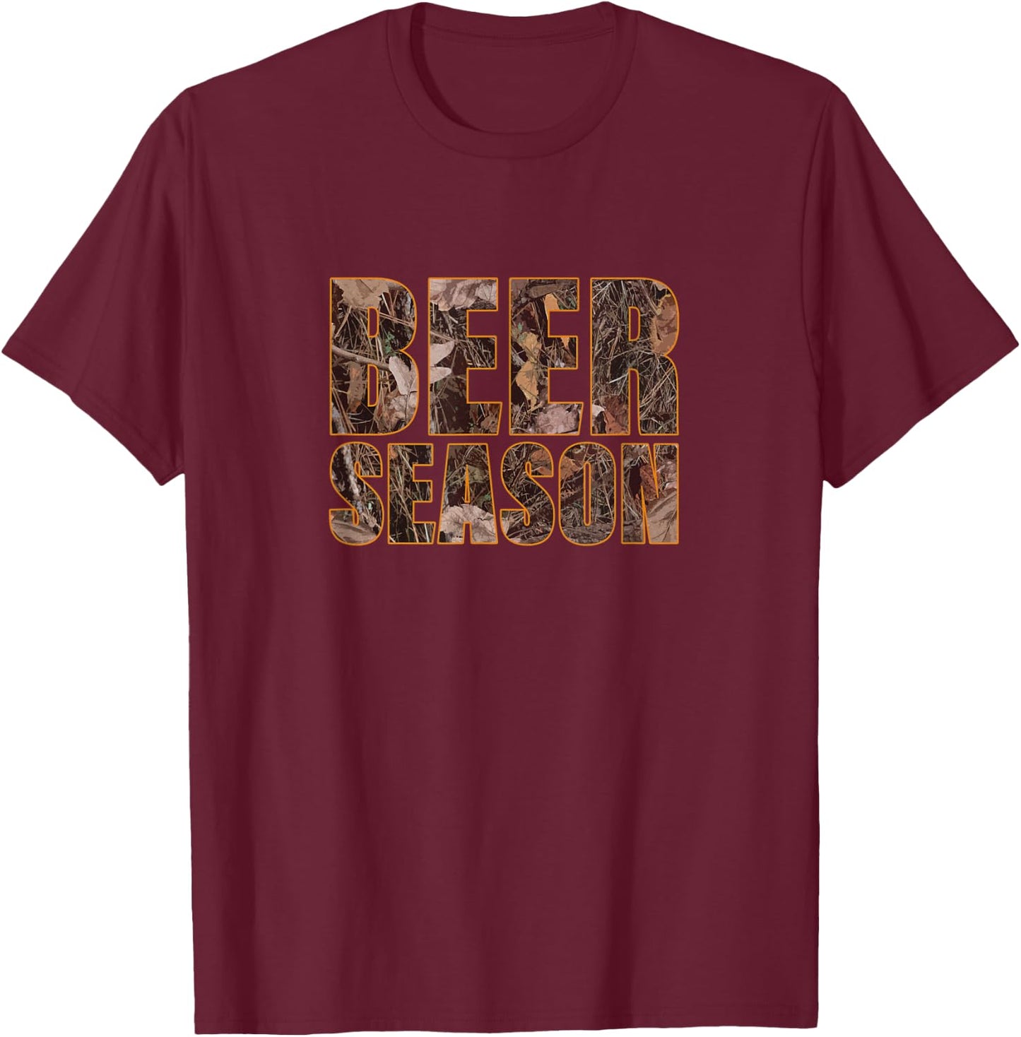 Beer Season 1 - Camo Funny Deer Hunter Hunting T-Shirt - T-Shirt | Maroon