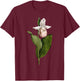 Minnesota Flower State of Minnesota showy lady's slipper T-Shirt - T-Shirt | Maroon