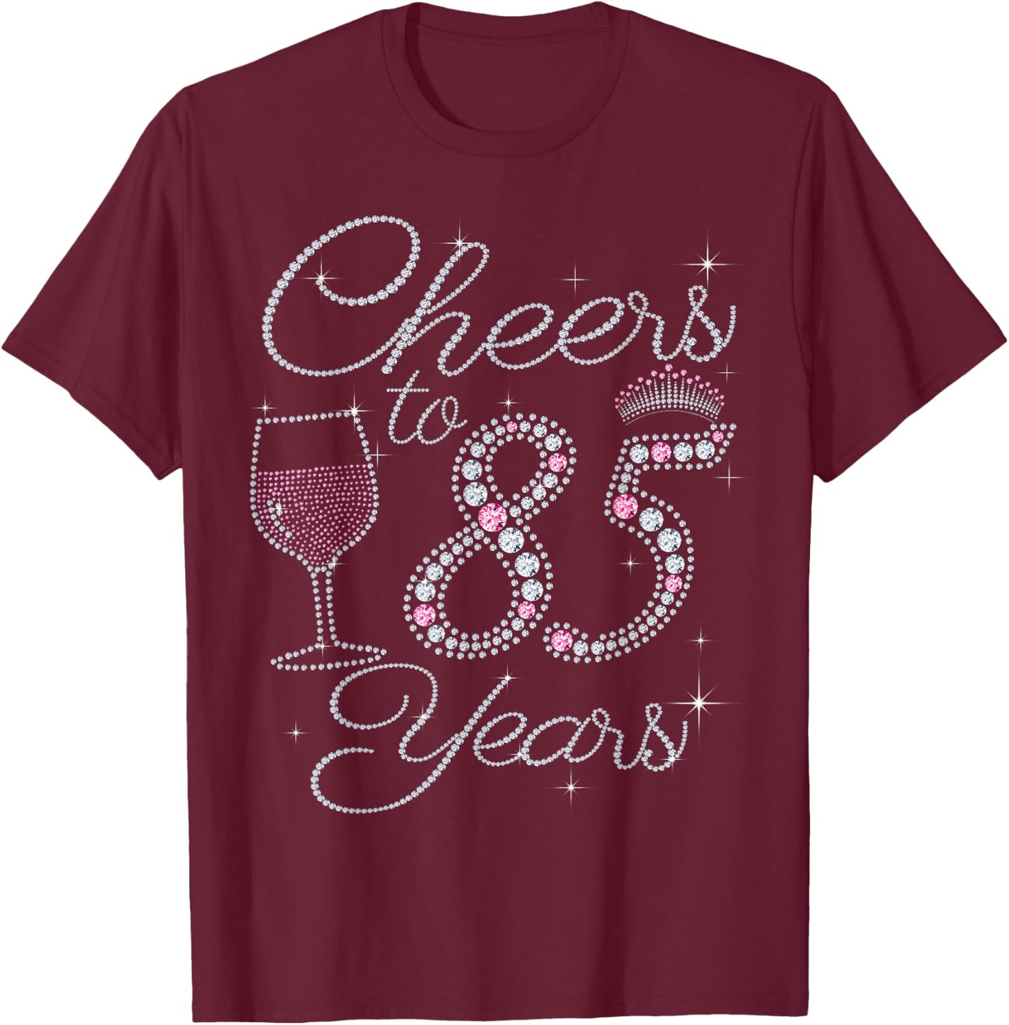 Cheers to 85 Years 1937 85Th Birthday Gift T-Shirt - T-Shirt | Maroon