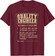 Quality Engineer Gift Funny Dictionary Definition T-Shirt - T-Shirt | Maroon