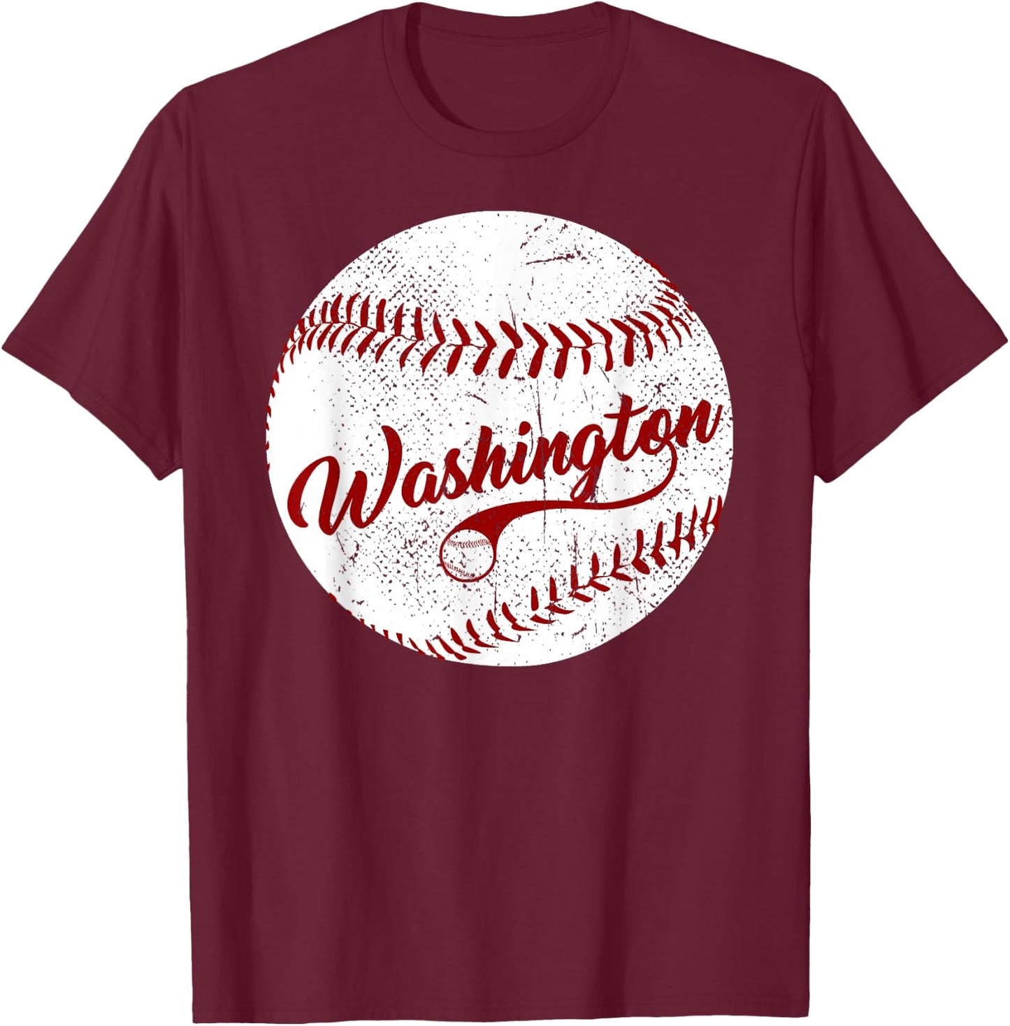 Baseball Washington DC Team, Love Baseball National Pastime T-Shirt - T-Shirt | Maroon