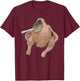 Fish Chicken Face Smoking a Cigarette funny meme T-Shirt - T-Shirt | Maroon