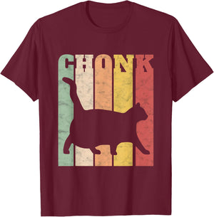 Chonk Scale Cat Meme Chonky Chonk Memes T-Shirt - T-Shirt | Maroon