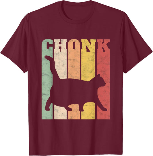 Chonk Scale Cat Meme Chonky Chonk Memes T-Shirt - T-Shirt | Maroon