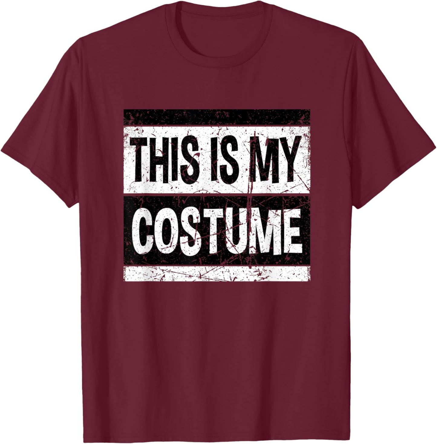 Retro This Is My Costume Shirt Men Women Kids For Halloween T-Shirt - T-Shirt | Maroon