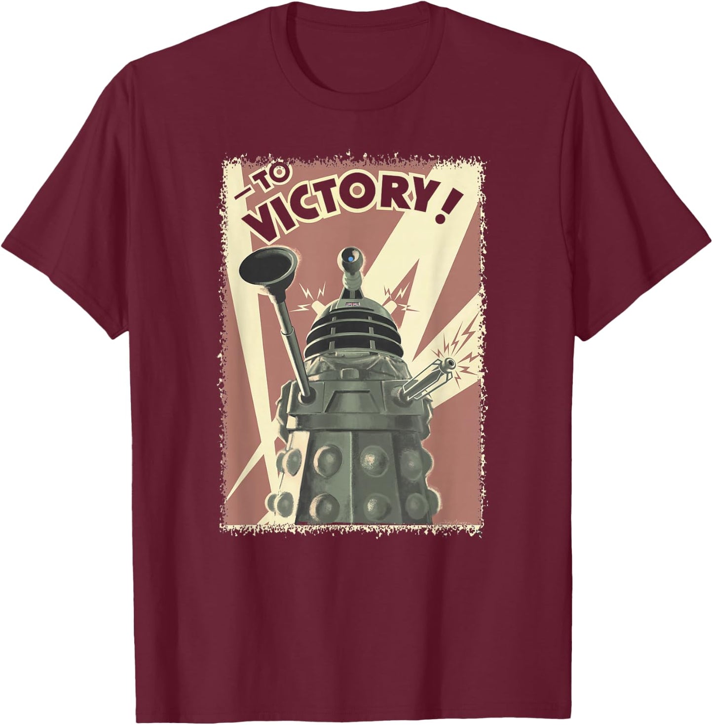 Propoganda Dalek Sci-Fi Fan 60th Anniversary T-Shirt - T-Shirt | Maroon