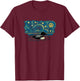 Retro Vintage Style Loon T-Shirt - T-Shirt | Maroon