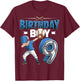 Dabbing boy 9 Year Old Baseball Player 9th Birthday Party T-Shirt - T-Shirt | Maroon