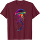 Luminous Jellyfish T-Shirt - T-Shirt | Maroon