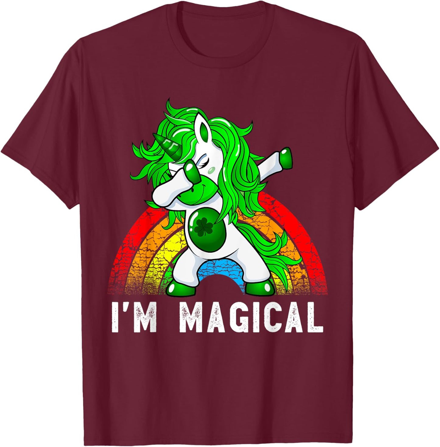 Kids St Pattys Day Shirt by RobustCreative - Baby & Toddler St Patrick's Day - Black, Short Sleeve, Classic Fit, Cotton 60% Polyester 40% T-Shirt - T-Shirt | Maroon
