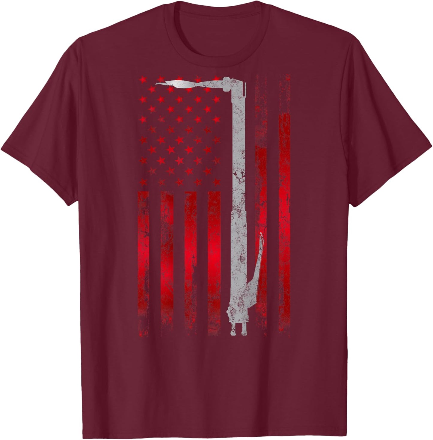 Welding Vintage Patriotic USA American Flag Welder gift T-Shirt - T-Shirt | Maroon