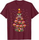 Basketball Sports Lover Xmas Gift Basketball Christmas Tree T-Shirt - T-Shirt | Maroon
