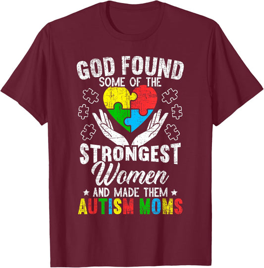 Autism Mom ASD Awareness Autism Spectrum Disorder Mother T-Shirt - T-Shirt | Maroon