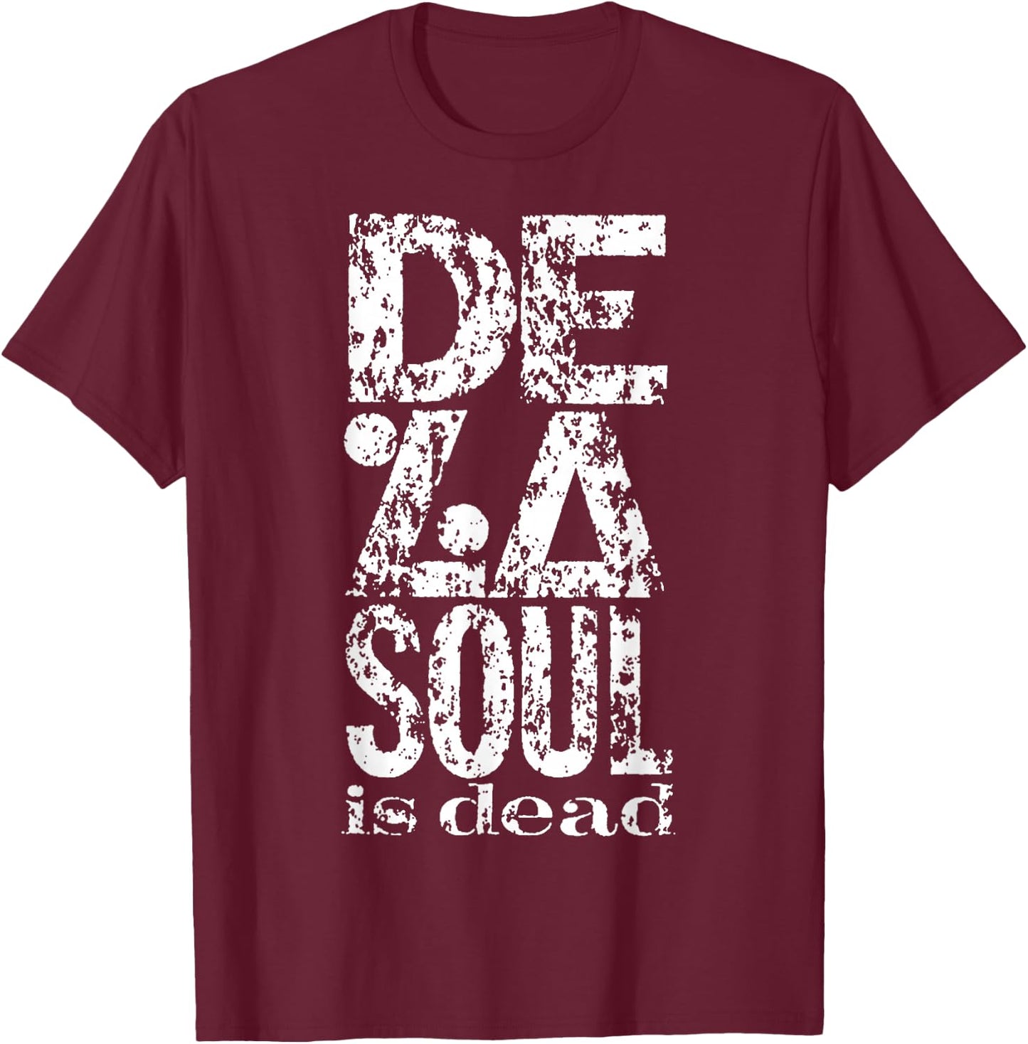 De La Soul "De La Soul Is Dead" Logo T-Shirt - T-Shirt | Maroon
