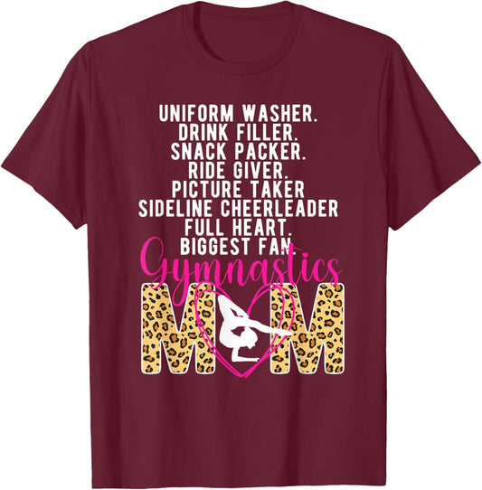 Gymnastics Mom Definition Mom Of A Gymnast Mother T-Shirt - T-Shirt | Maroon