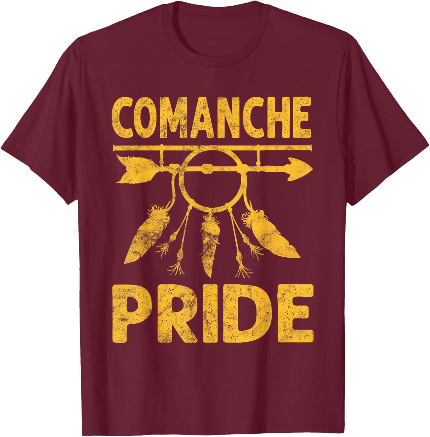 comanche Pride Native American vintage Gift Men Women T-Shirt - T-Shirt | Maroon