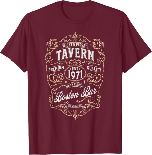 Wicked Pissah Boston Bar Funny Wicked Pissah T-Shirt - T-Shirt | Maroon