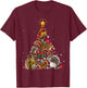 Squirrel Christmas Tree Shirt T-Shirt - T-Shirt | Maroon