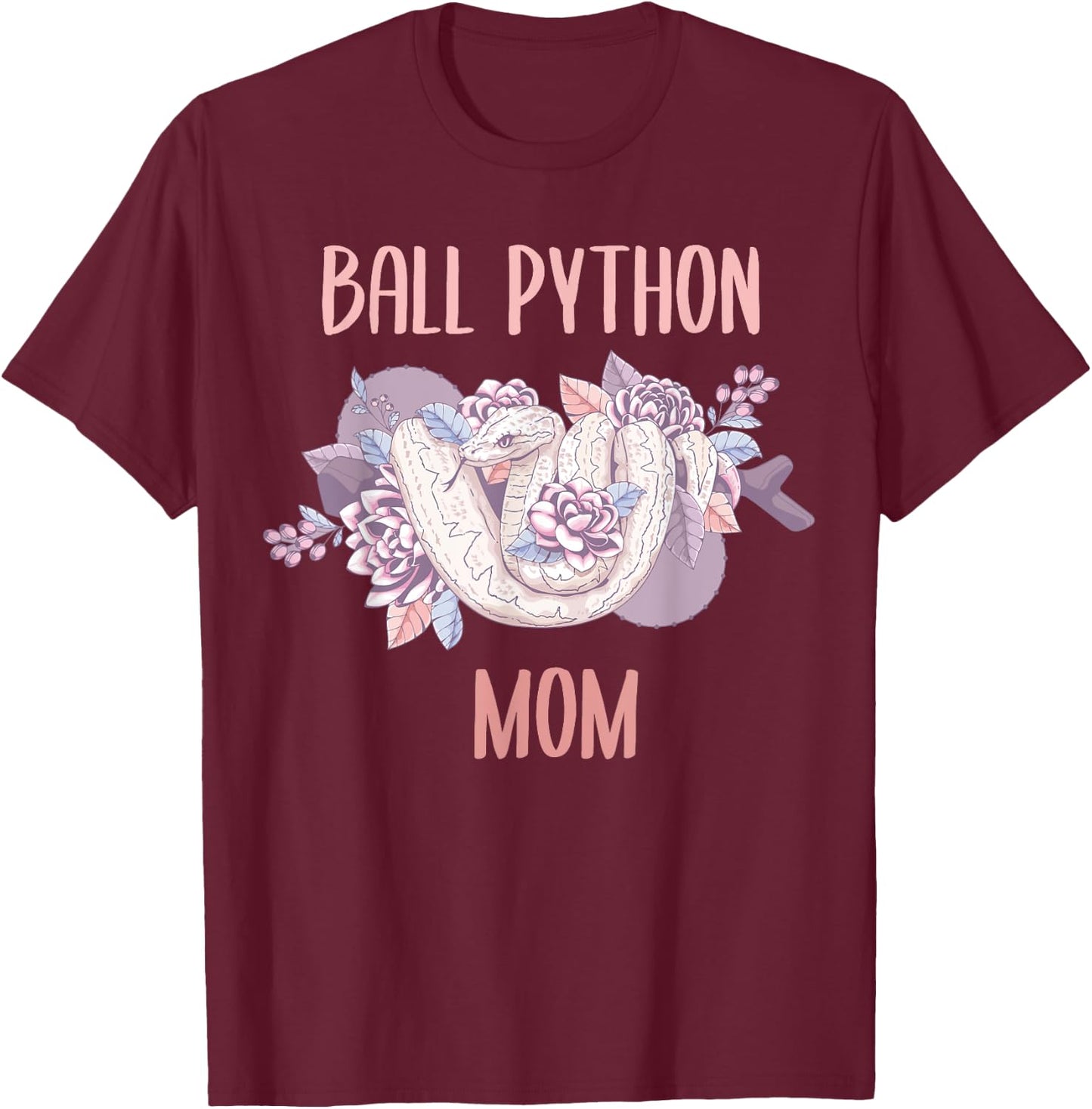 Ball Python Mom Snake Ball Python T-Shirt - T-Shirt | Maroon