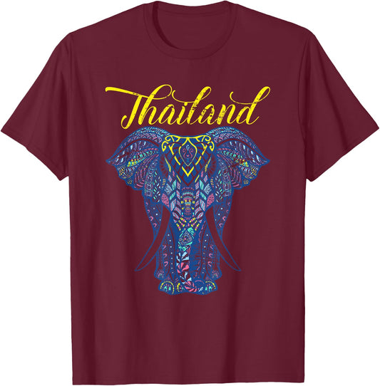 Elephant Bangkok Thailand Lovers Thailand T-Shirt - T-Shirt | Maroon