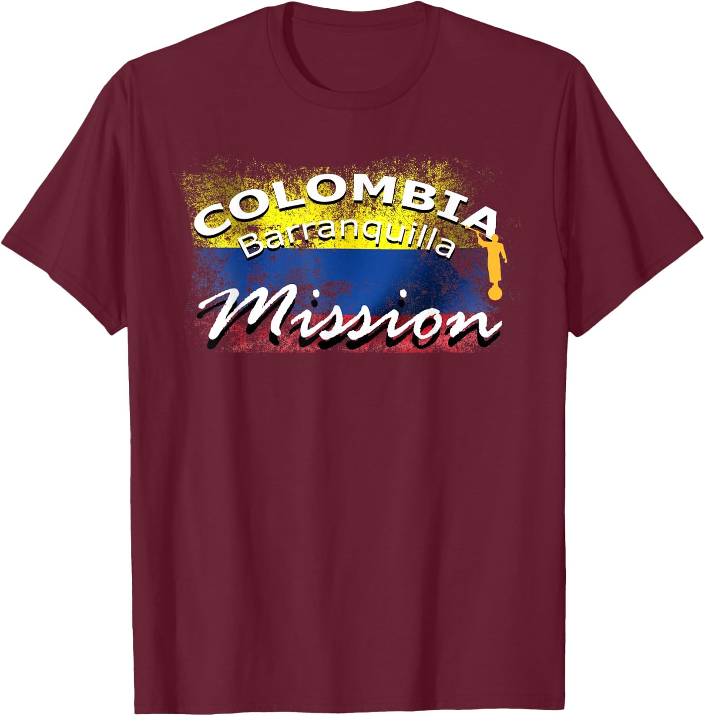 Colombia Barranquilla Mormon LDS Mission Missionary Gift T-Shirt - T-Shirt | Maroon